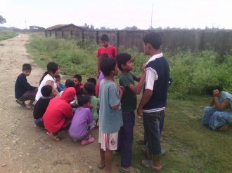 The kids from our children's home had to move to safety outside. Powerful aftershocks were felt across a wide area.